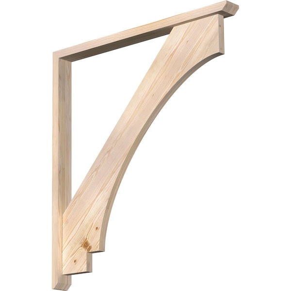 Ekena Millwork Imperial Slat Smooth Bracket w/ Offset Brace, Douglas Fir, 3 1/2"W x 40"D x 44"H BKT0402X40X44IMP06SDF - main